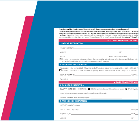 IMAAVY Patient Enrollment Form
